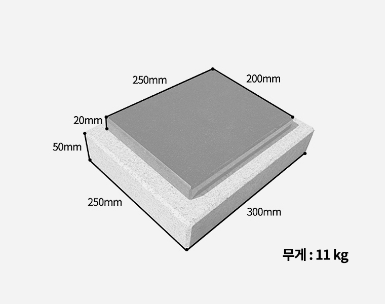 평비석 250*200*20 (받침석포함)