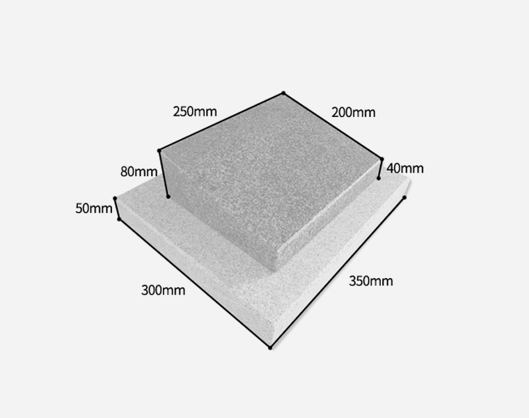 기념비 식수비 공덕비 250*200*80/40 (받침석/글자포함)