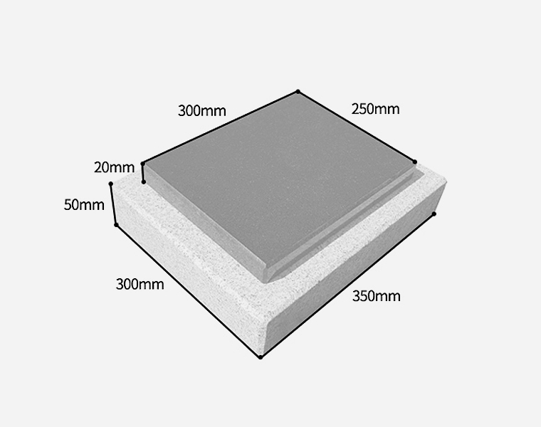 평비석 화병세트 300*250*20 (받침석포함)